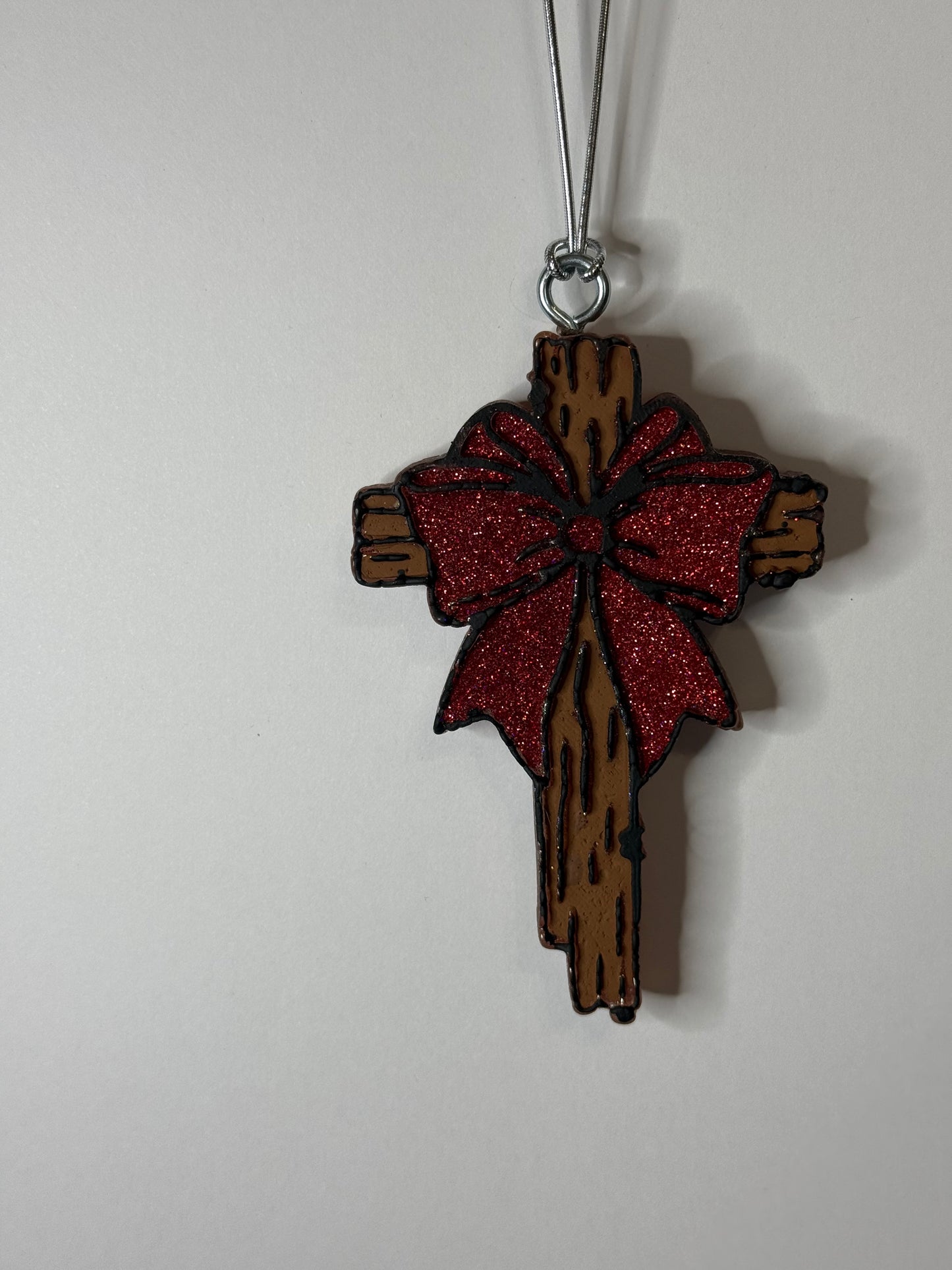 Cross With Bow Car Freshie | [Scent Aloha Kiwi Passion Fruit| Handmade Long-Lasting Auto Air Freshener