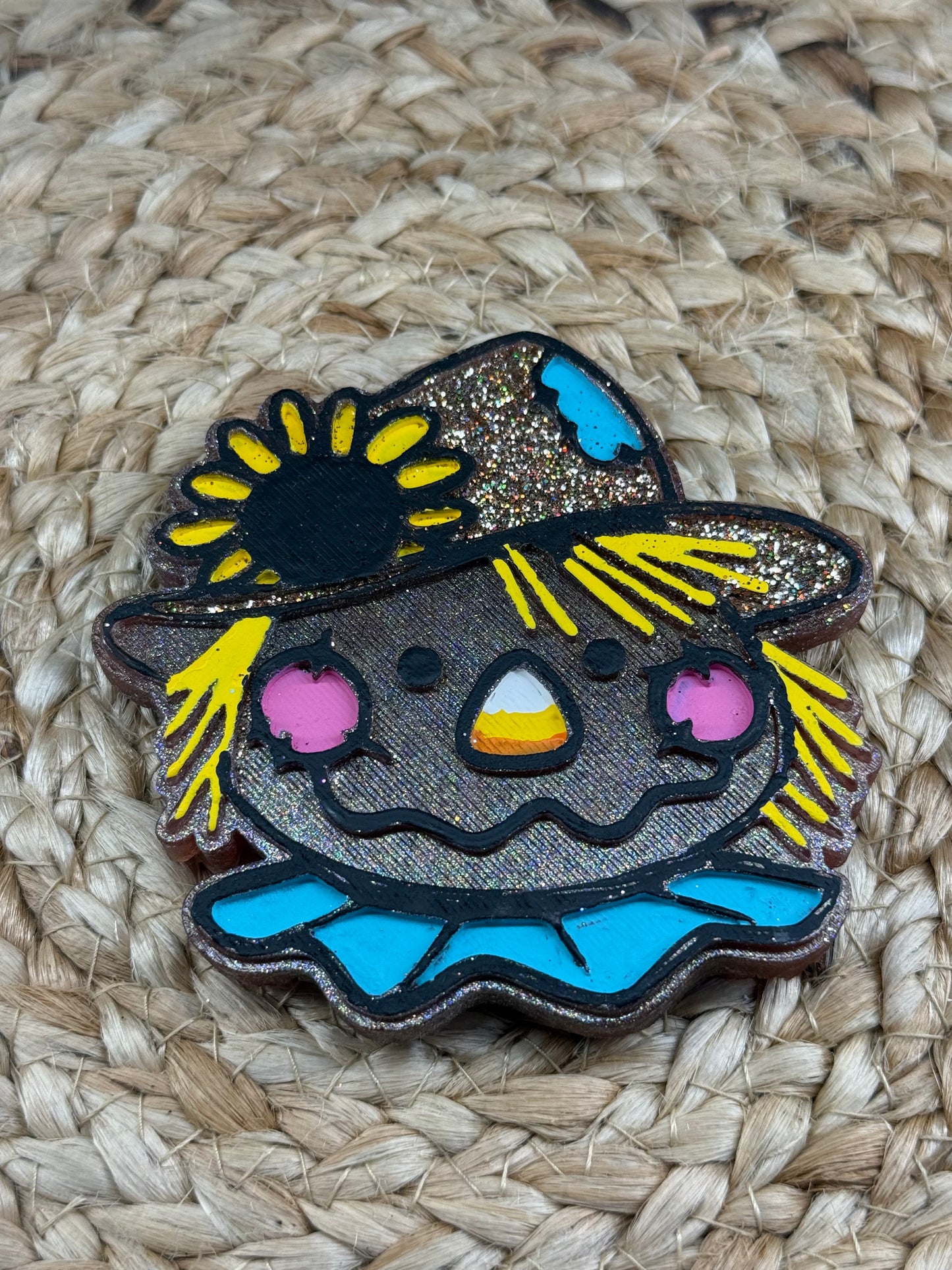 Scarecrow Fall Car Freshie | Scent Buttnaked | Handmade Long-Lasting Auto Air Freshener