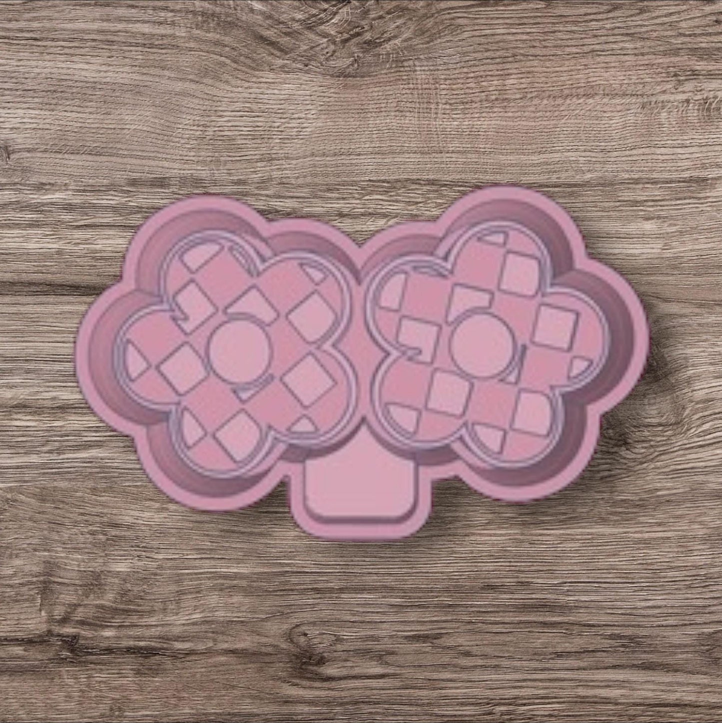 Checker Flower Freshie Vent Mold
