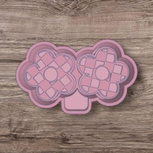 Checker Flower Freshie Vent Mold