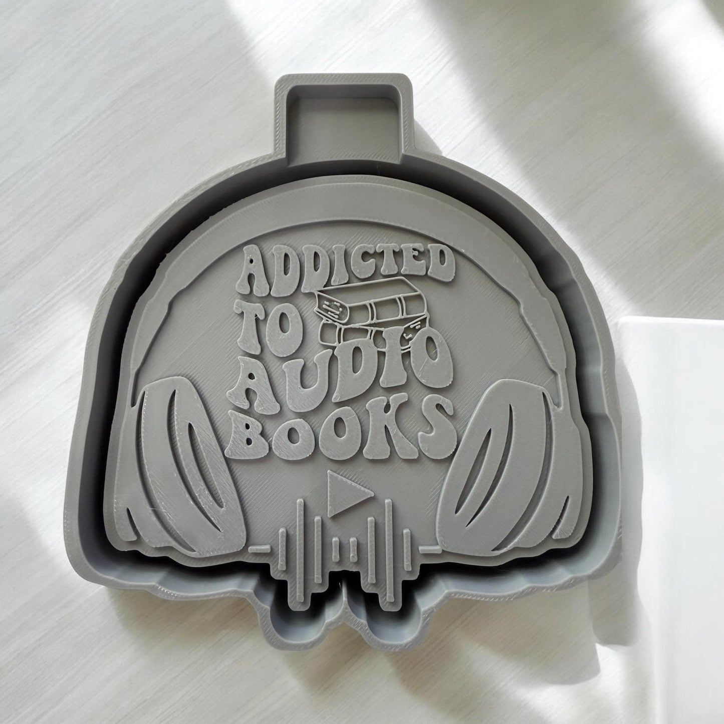 Addicted To Audio Books Silicone Freshie Mold 