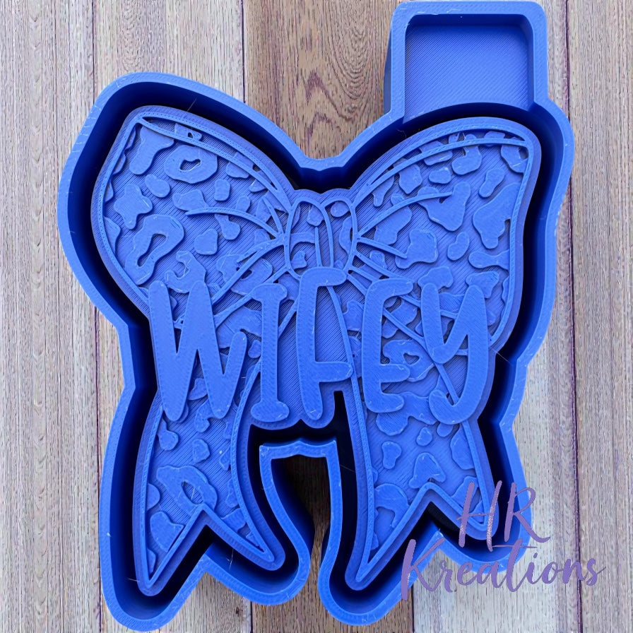 Animal Print Wifey Bow Silicone Mold