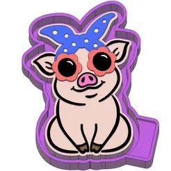 Cute Summer Pig Silicone Mold