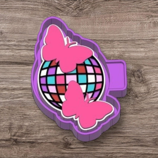 Disco Ball with Butterflies Silicone Mold