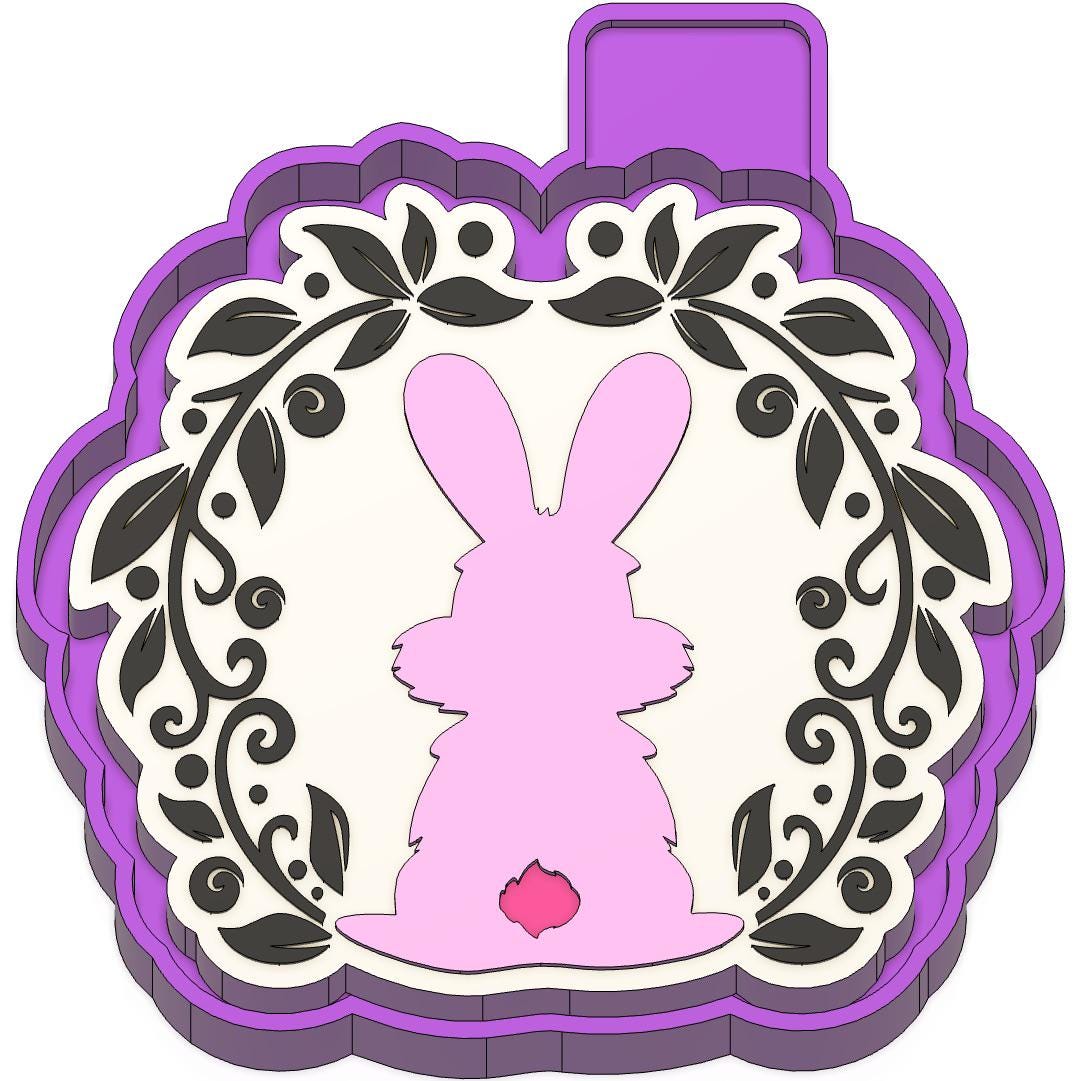 Easter Wreath Bunny Silicone Mold 