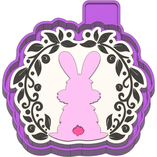 Easter Wreath Bunny Silicone Mold 