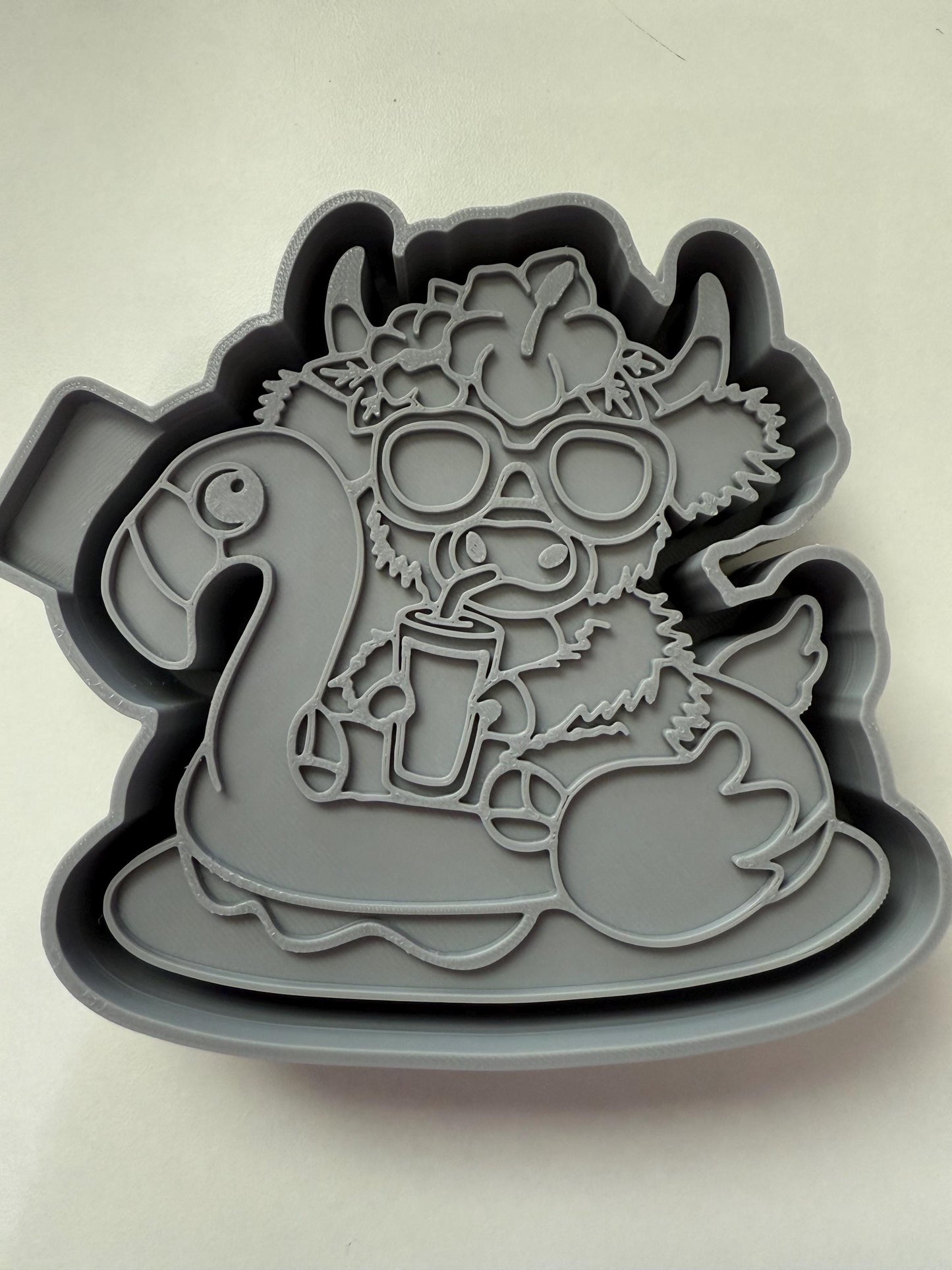 Flamingo Float Highland Cow Summer Silicone Freshie Mold