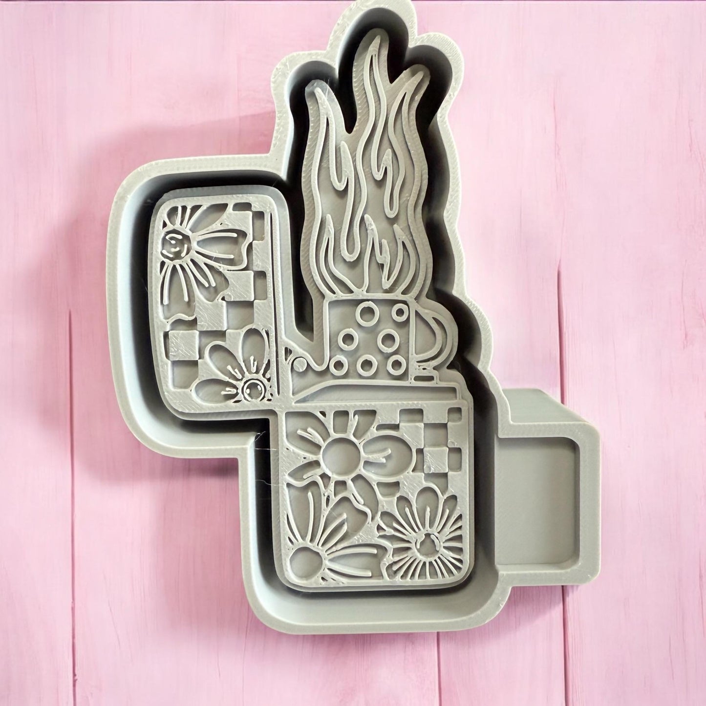 Floral Lighter Freshie SIlicone Freshie Mold