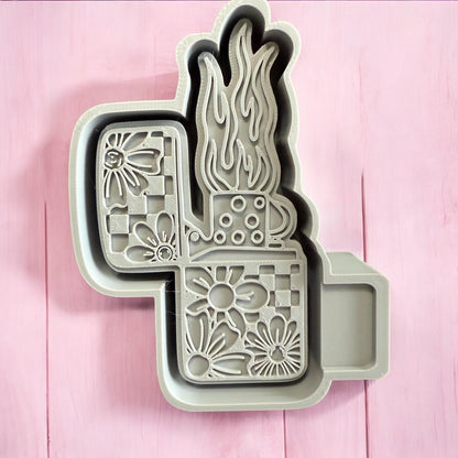 Floral Lighter Freshie SIlicone Freshie Mold