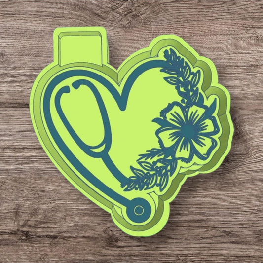 Floral Stethoscope Silicone Mold  Freshie Maker
