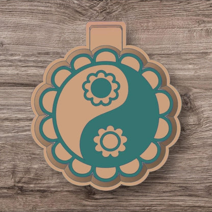 Floral Ying Yang Freshie Mold Car Freshies
