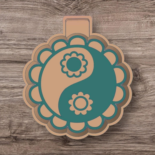 Floral Ying Yang Freshie Mold Car Freshies