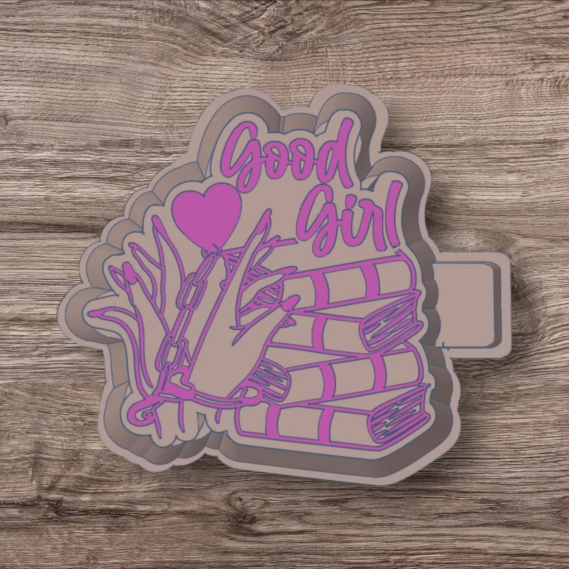 Good Girl Book Stack Silicone Freshie Mold