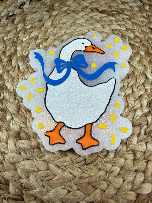 Goose with Bow car freshie SCENT Baja cactus RTS