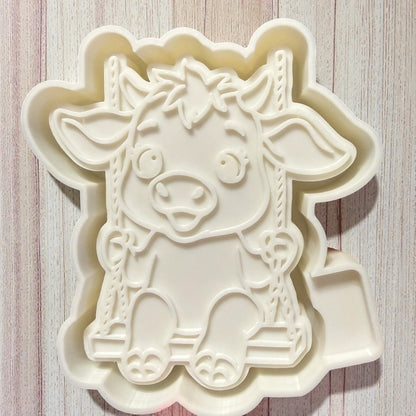 Cow in swing silicone mold