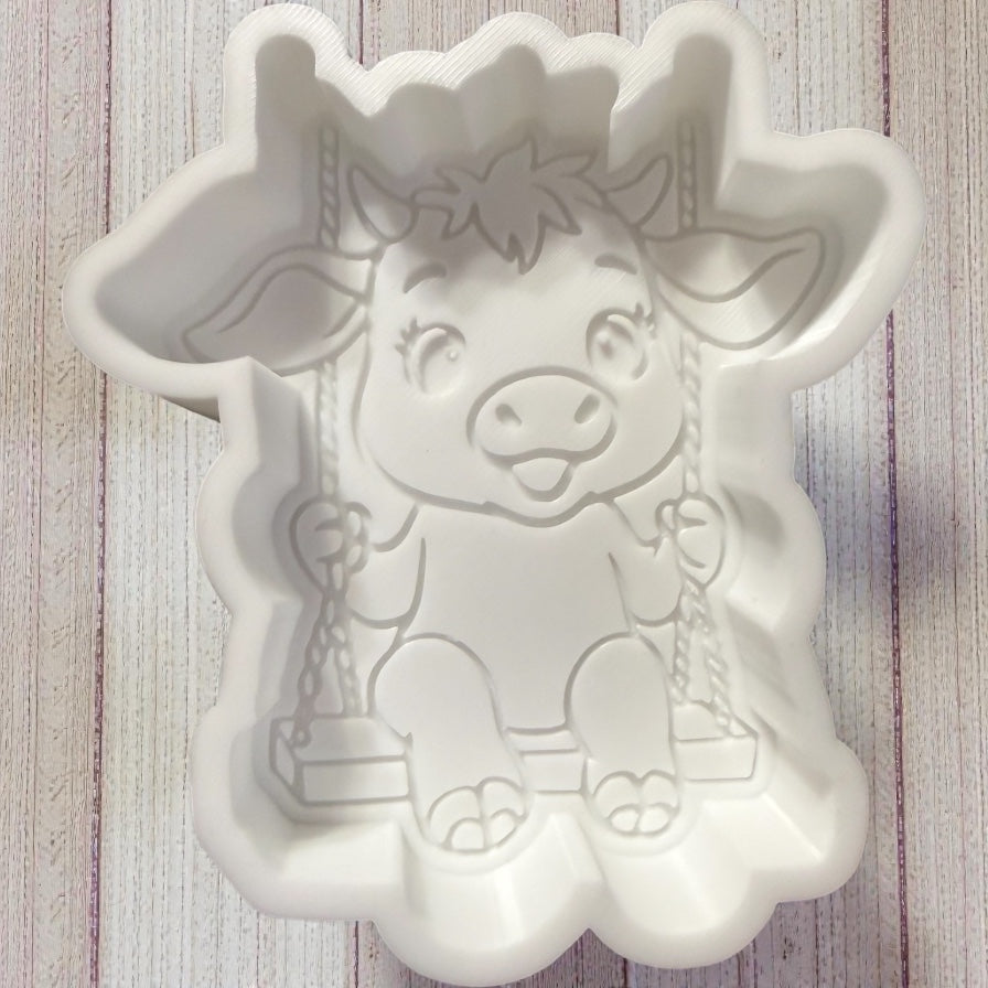 Cow in swing silicone mold