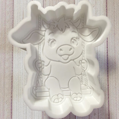 Cow in swing silicone mold