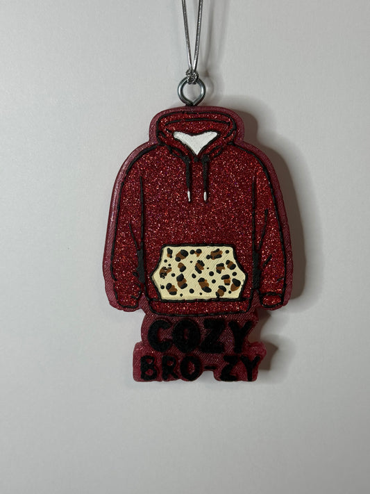 Cozy-Brozy Red Hoodie Car Freshie | Scent Aloha Kiwi Passion Fruit| Handmade Long-Lasting Auto Air Freshener