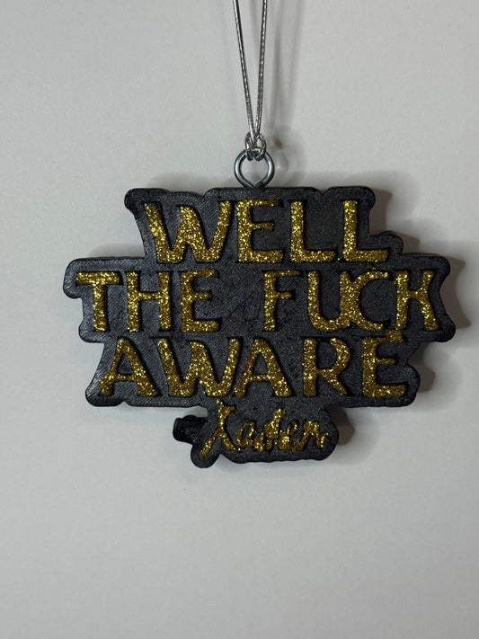 Well The Fuck Aware Car Freshie | Scent Mahogany Apple | Handmade Long-Lasting Auto Air Freshener