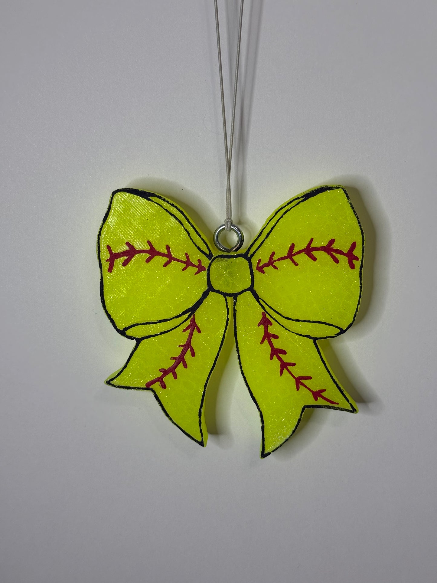 Softball Bow Sports Car Freshie | Scent Black Cherry Merlot | Handmade Long-Lasting Auto Air Freshener