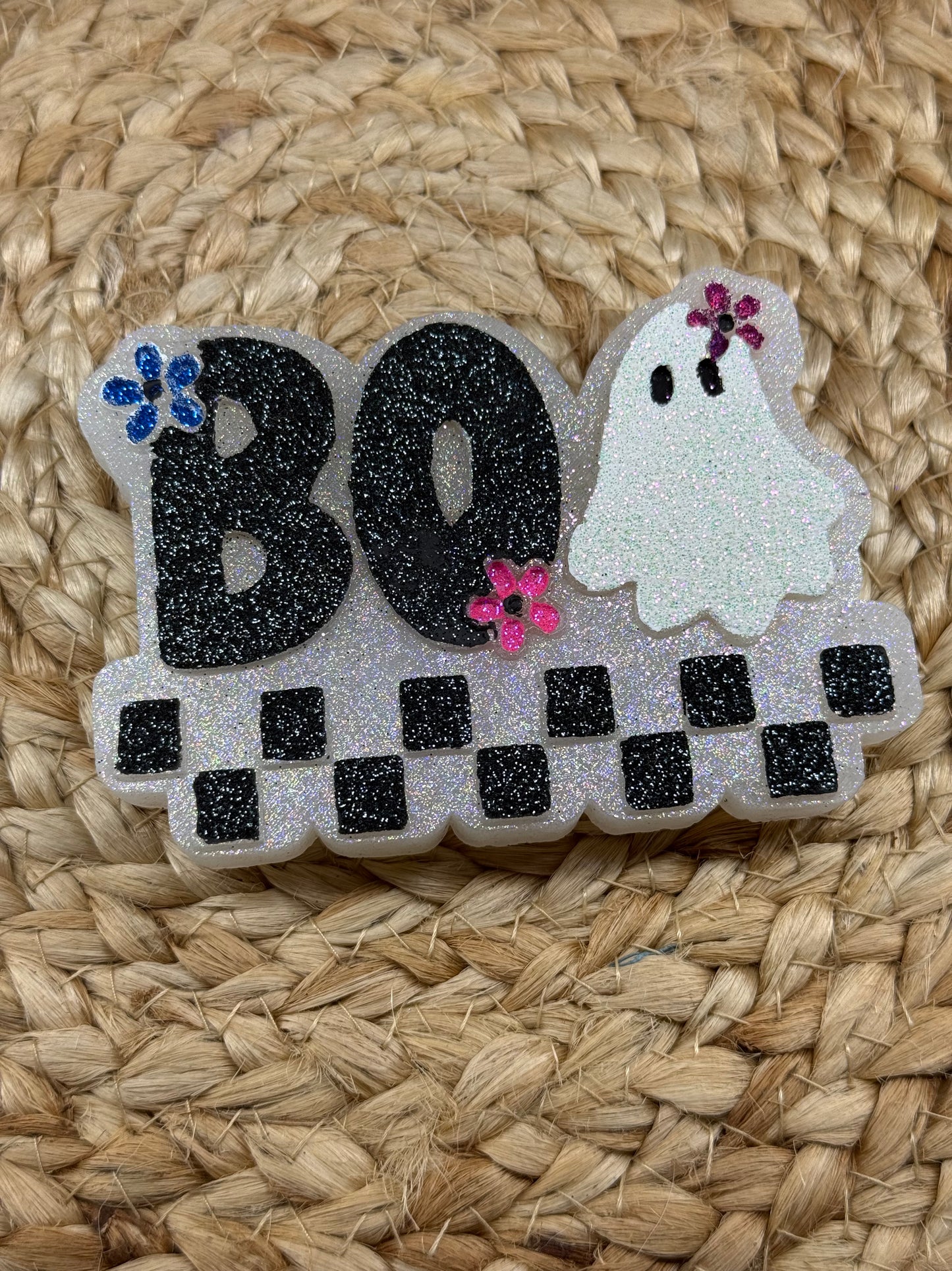 Boo Ghost Halloween Car Freshie | [Scent Last Night Lashes | Handmade Long-Lasting Auto Air Freshener