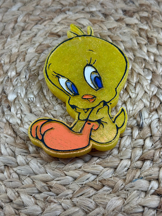Tweety Bird  Car Freshie | Scent Peach Magnolia| Handmade Long-Lasting Auto Air Freshener