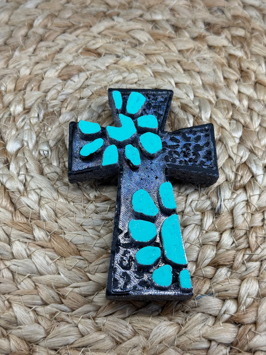 3D Cross Faith  Car Freshie | Champagne Toast| Handmade Long-Lasting Auto Air Freshener