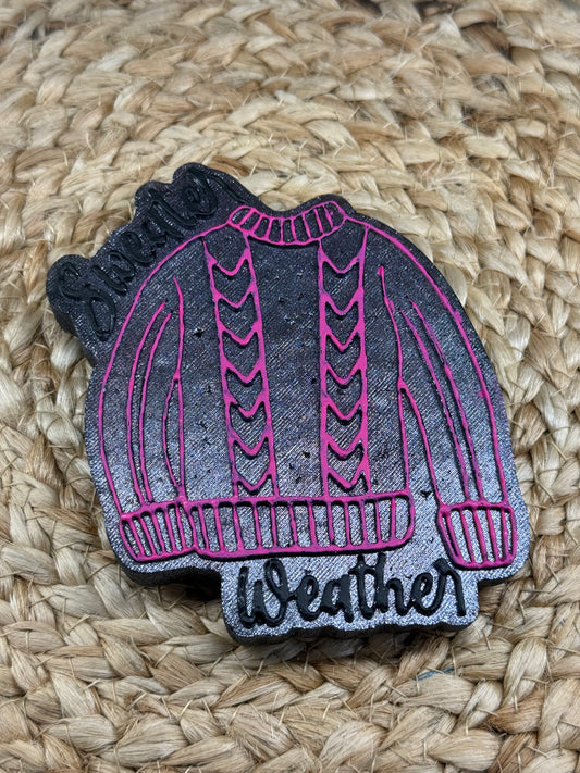 Sweater Weather Car Freshie | Scent Pink Sugar | Handmade Long-Lasting Auto Air Freshener