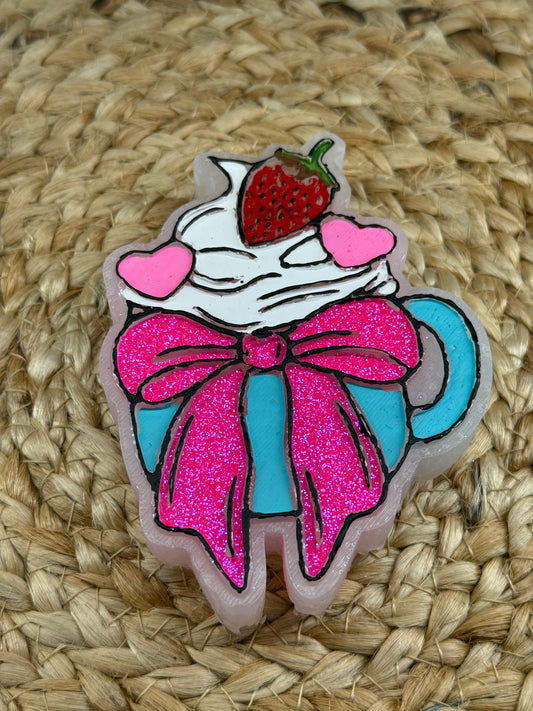 Strawberry Coco Car Freshie | Strawberry Leather | Handmade Long-Lasting Auto Air Freshener