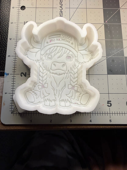 American Cute Cow Silicone Mold