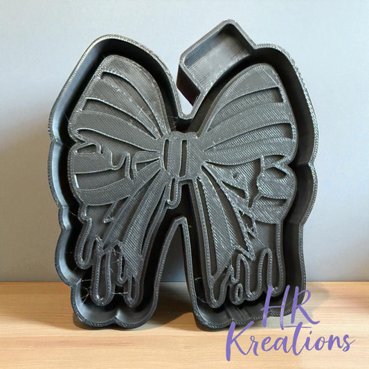 Spooky Drippy  Bow Silicone Freshie Mold