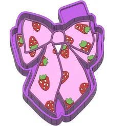 Strawberry bow Freshie Silicone Mold 