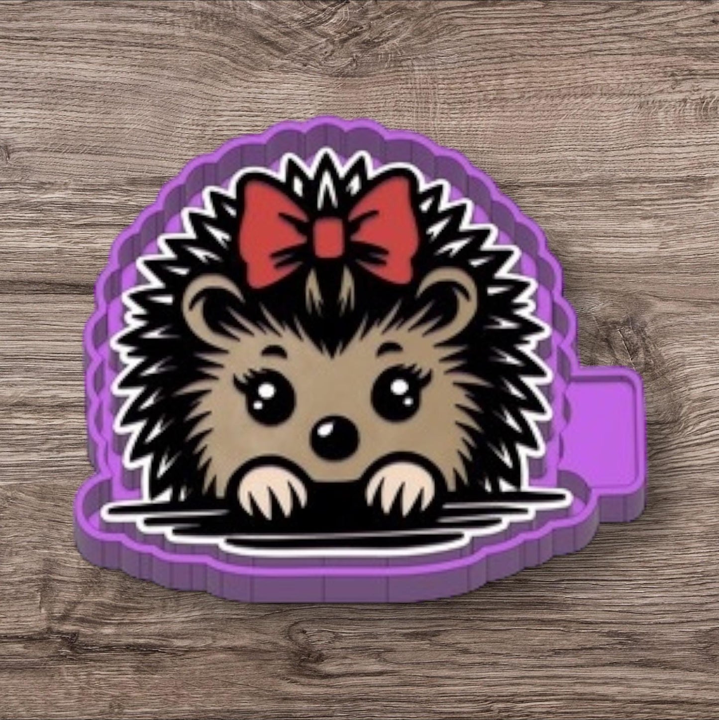 Hedgehog With Bow SIlicone Mold